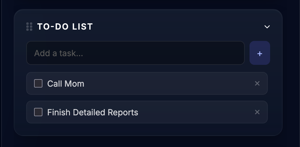 To-do list widget